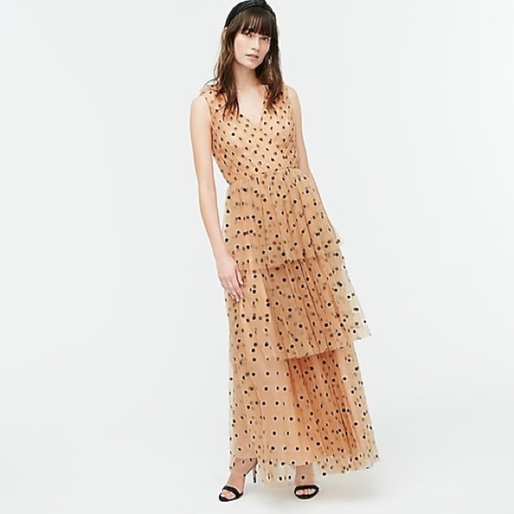 J Crew tiered tulle dress
